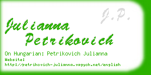 julianna petrikovich business card